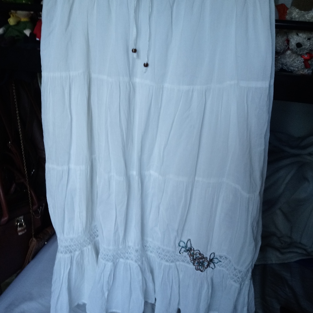 Long White Skirt